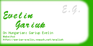 evelin gariup business card